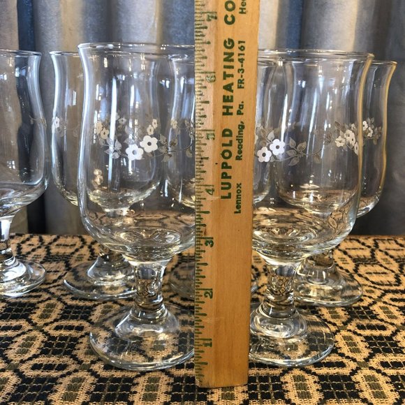 Pfaltzgraff Remembrance Water Wine Glasses 6 oz Set of 6 Discontinued - Picture 3 of 6